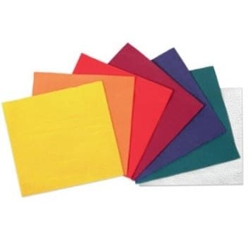 Салфетки столовые, целлюлоза, 1 слой, цветные (БС-1-24-СИ100)