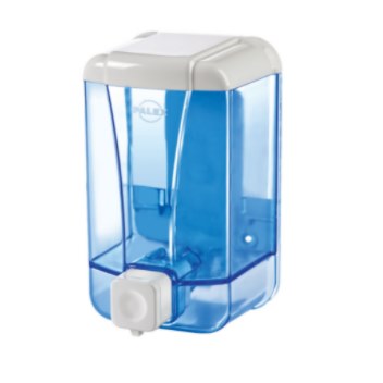 Диспенсер для жидкого мыла 1000 мл , прозрачный-голубой
