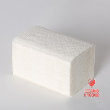 Листовые полотенца V-сл. (ZZ), 1 сл., цвет - белый, 35 гр/м*2, целлюлоза 