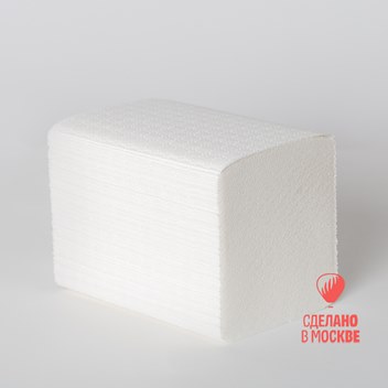 Листовые полотенца V-сл. (ZZ), 2 сл., цвет - белый, 16 гр/м2*2, целлюлоза 