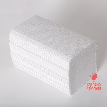Листовые полотенца V-сл. (ZZ), 2 сл., цвет - белый, 80% белизны, 17 гр/м2*2, целлюлоза 